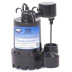 Superior 92341 1/3 HP Cast Iron Sump Pump Side Discharge with Vertical Float Switch